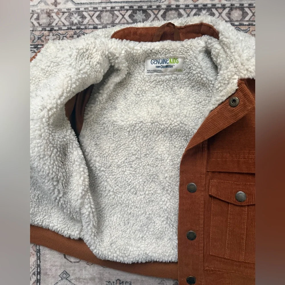 Genuine Kids‎ Oshkosh Fleece Lined Corduroy Kids Jacket